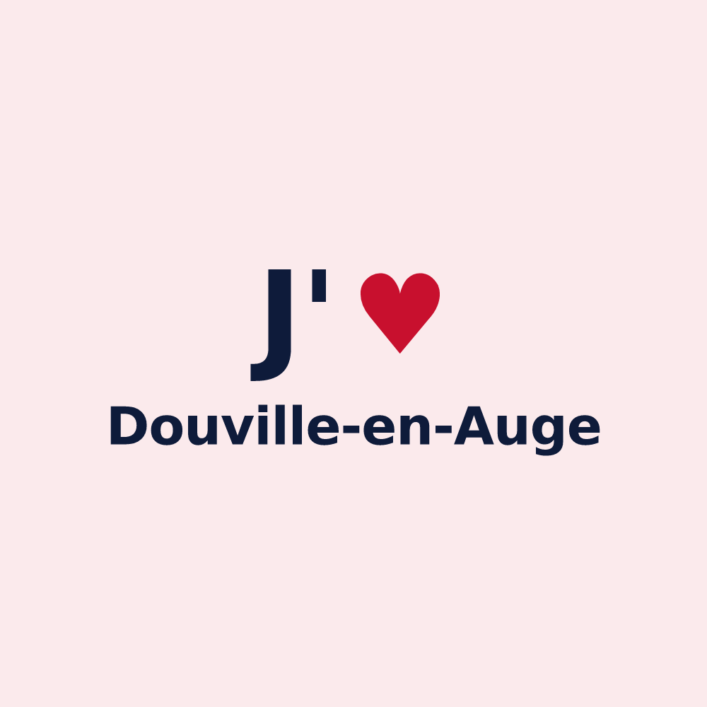 Magnet personnalisé Douville-en-Auge — design J'aime Douville-en-Auge