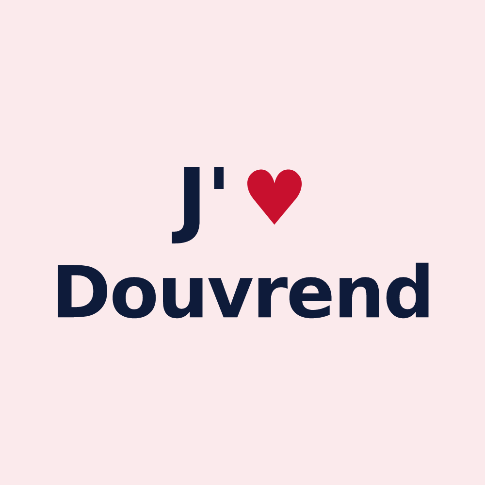 Magnet personnalisé Douvrend — design J'aime Douvrend