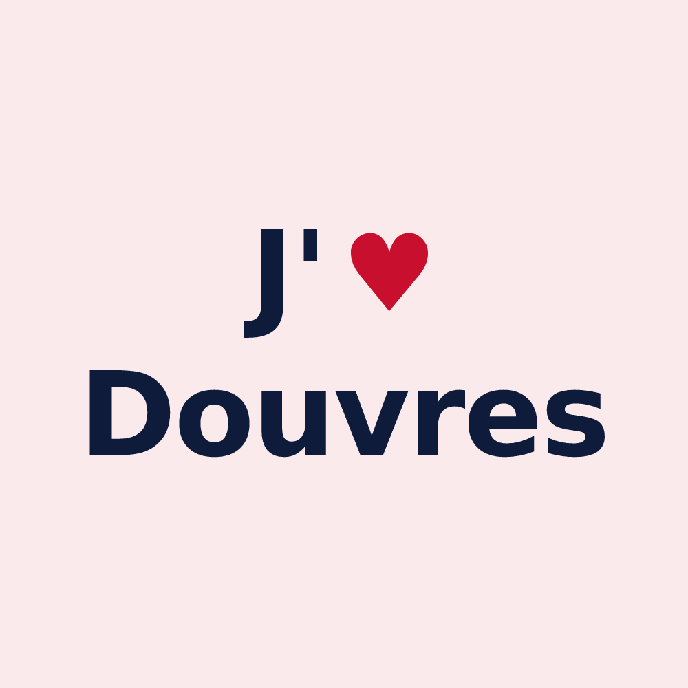 Magnet personnalisé Douvres — design J'aime Douvres