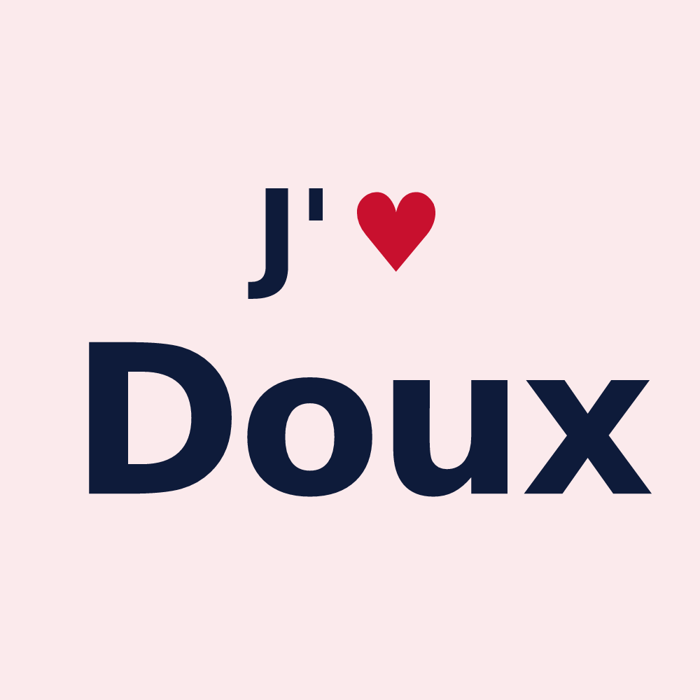 Magnet personnalisé Doux — design « J'aime Doux » imprimé sur le magnet