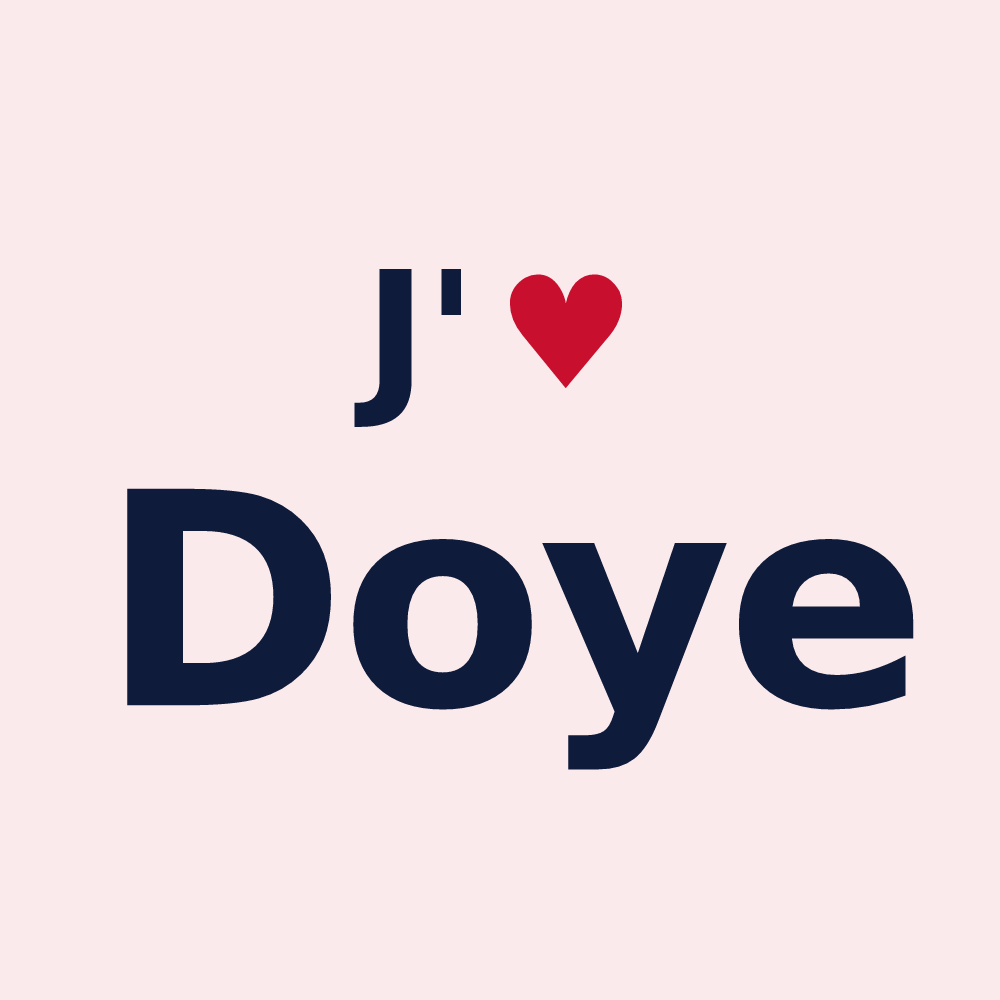 Magnet personnalisé Doye — design J'aime Doye