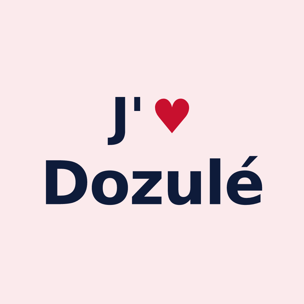 Magnet personnalisé Dozulé — design J'aime Dozulé