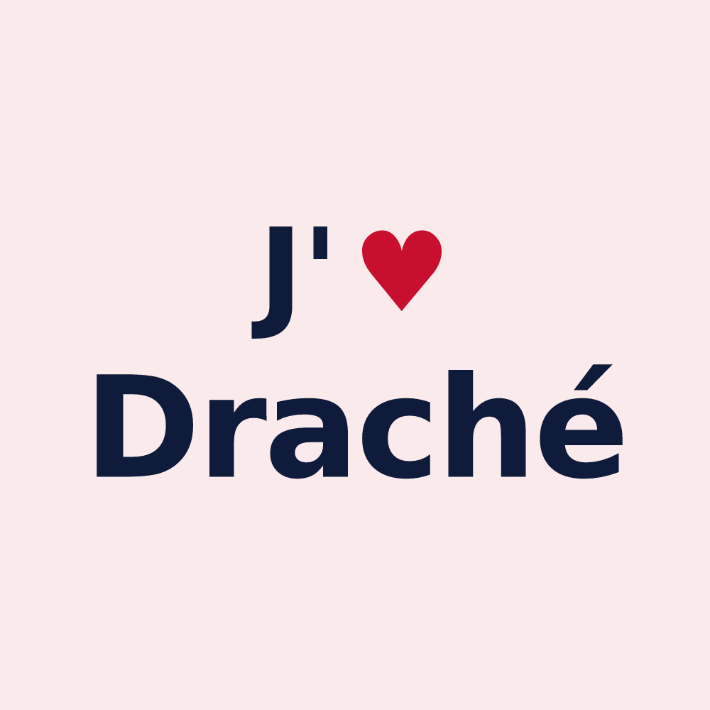 Magnet personnalisé Draché — design J'aime Draché