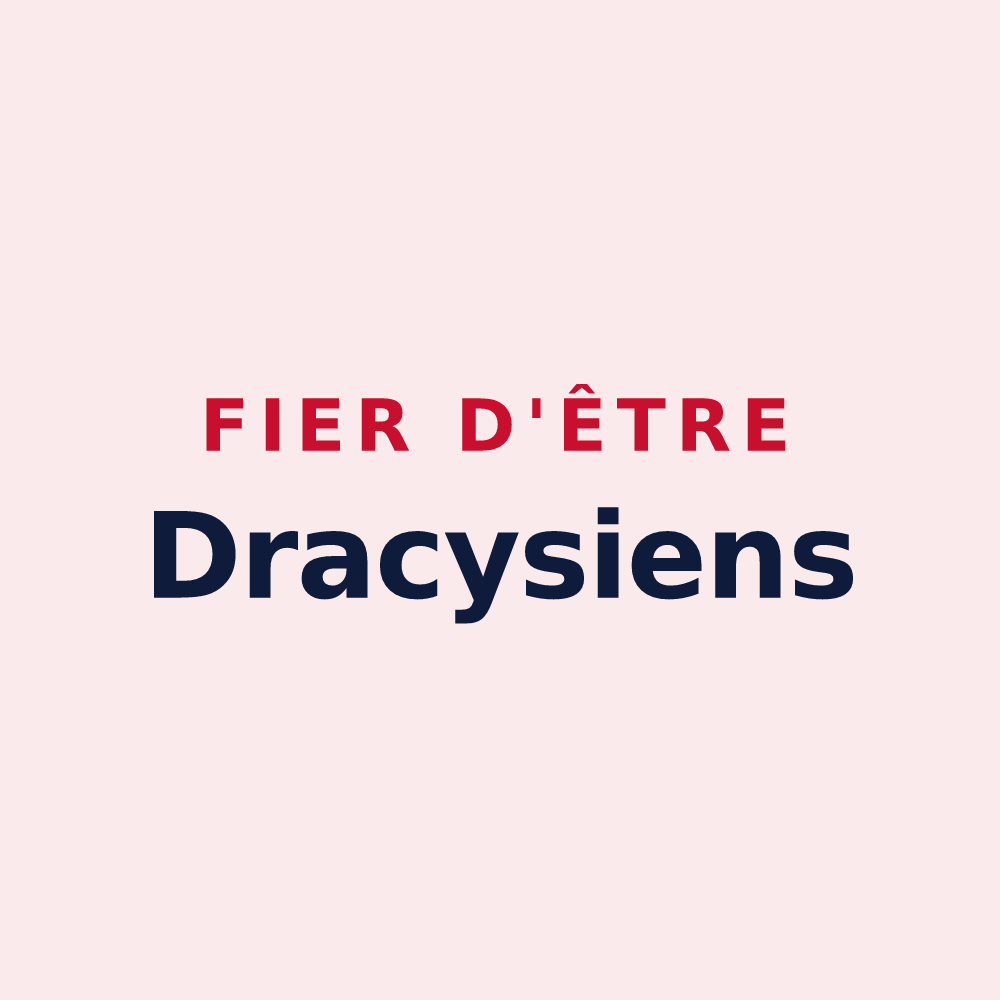 Magnet « Fier d'être Dracysiens » — design pour Dracy-le-Fort