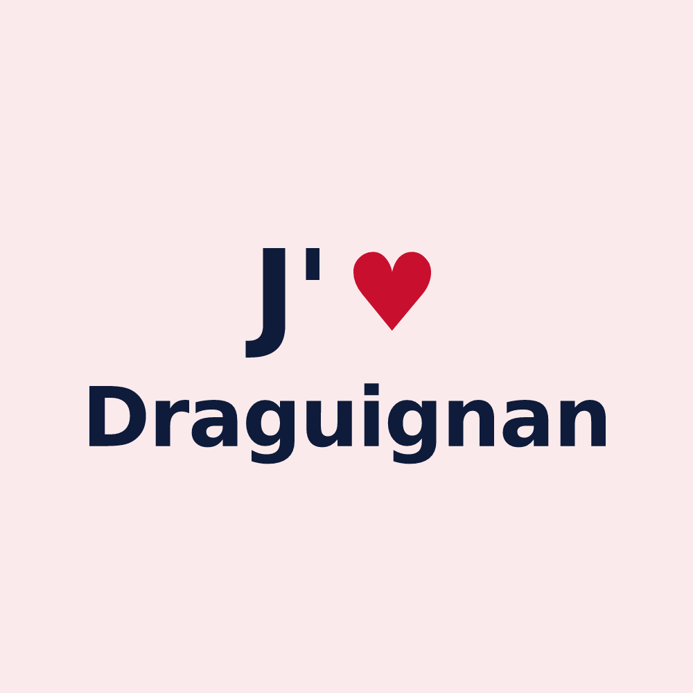 Magnet personnalisé Draguignan — design J'aime Draguignan