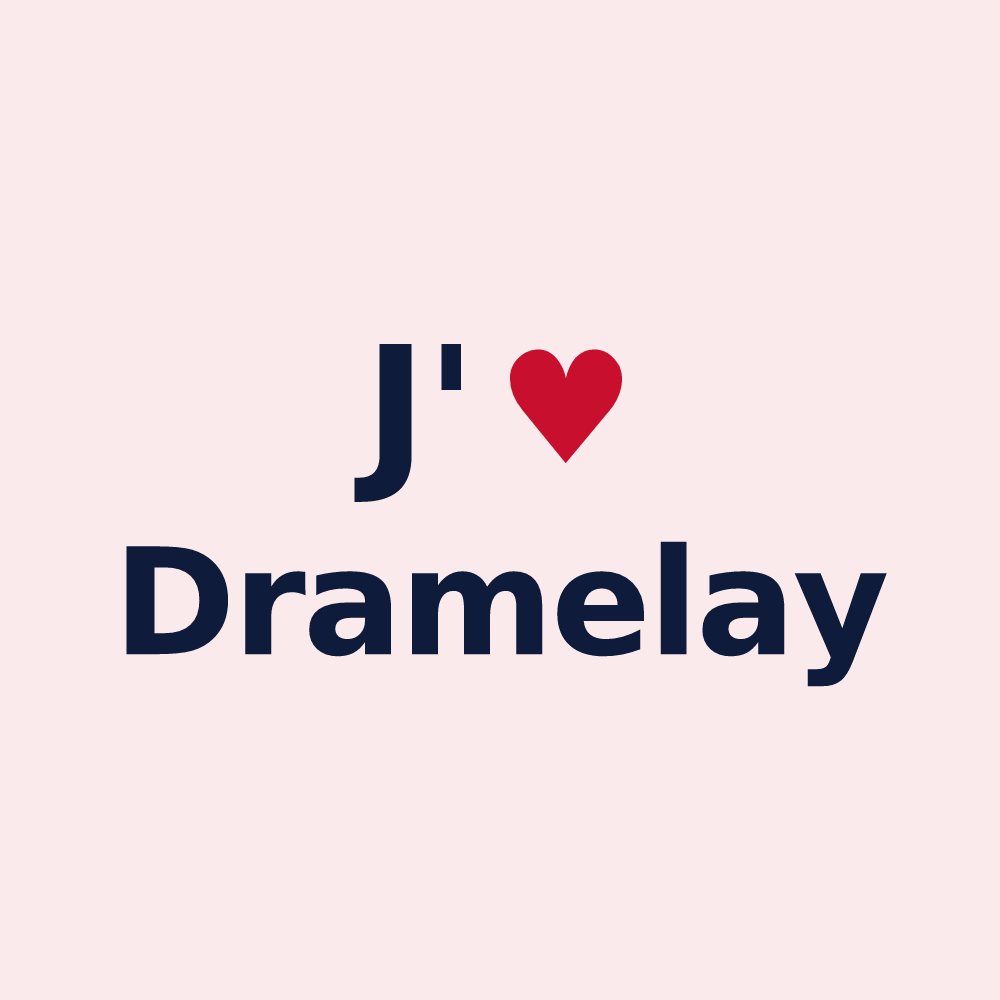 Magnet personnalisé Dramelay — design J'aime Dramelay