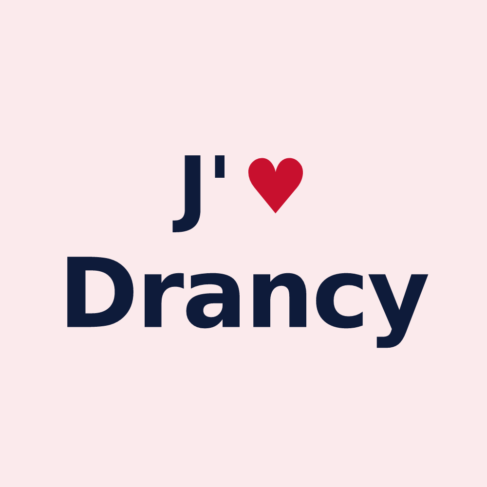 Magnet personnalisé Drancy — design J'aime Drancy