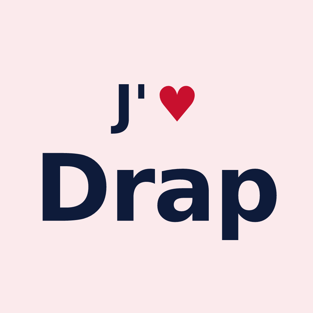 Magnet personnalisé Drap — design « J'aime Drap » imprimé sur le magnet