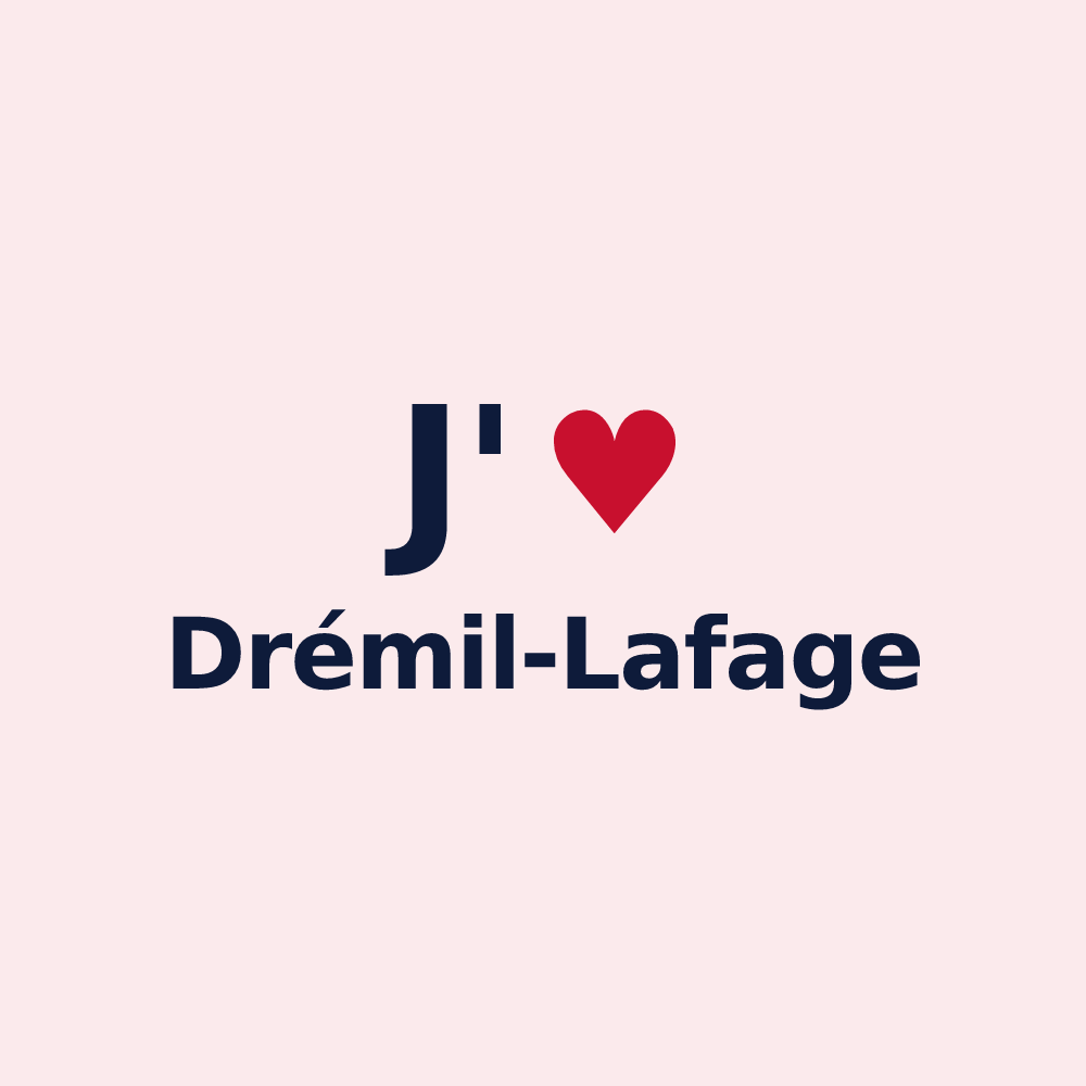 Magnet personnalisé Drémil-Lafage — design J'aime Drémil-Lafage