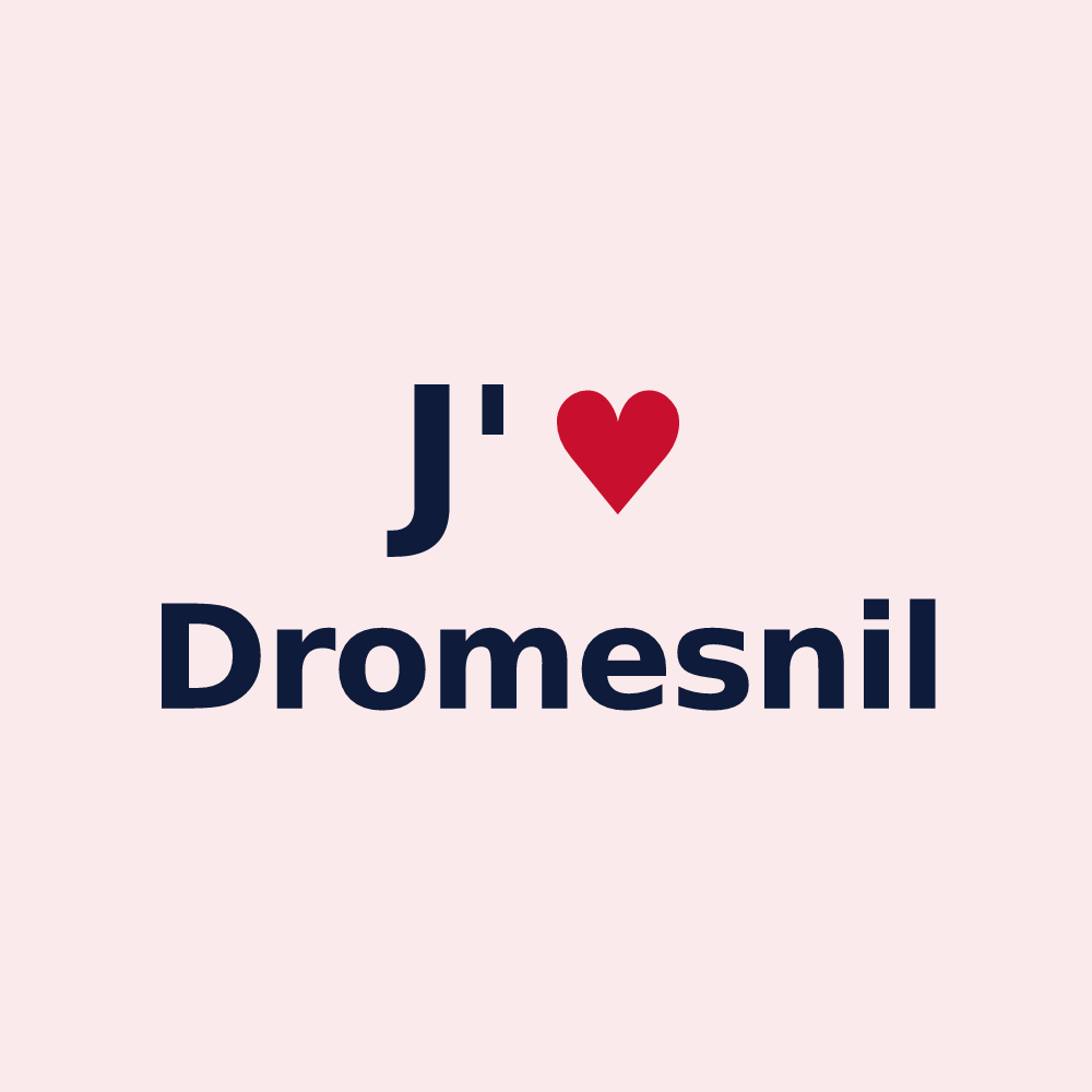 Magnet personnalisé Dromesnil — design J'aime Dromesnil