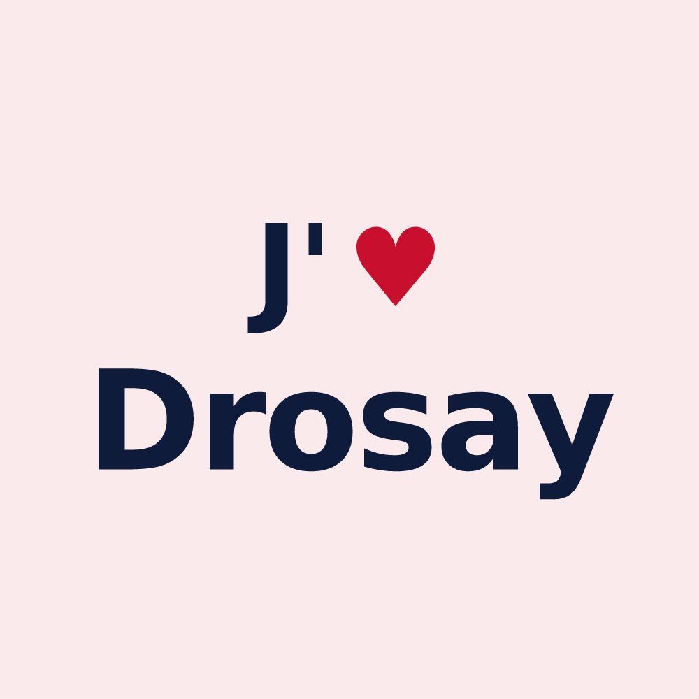 Magnet personnalisé Drosay — design J'aime Drosay