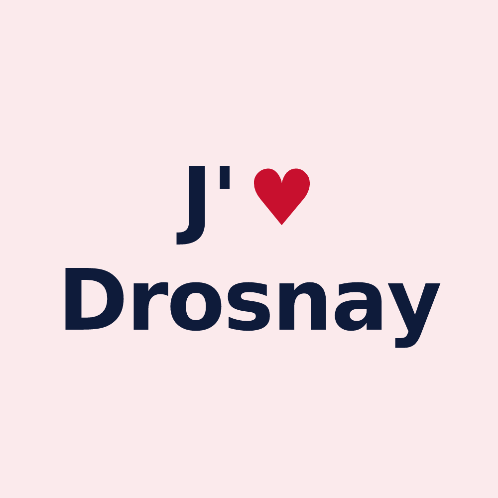 Magnet personnalisé Drosnay — design J'aime Drosnay