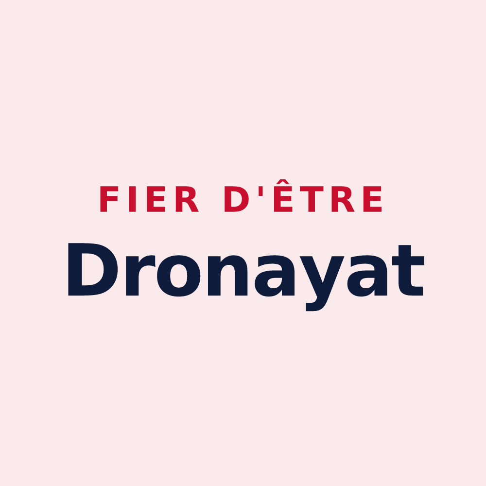 Magnet « Fier d'être Dronayat » — design pour Drosnay