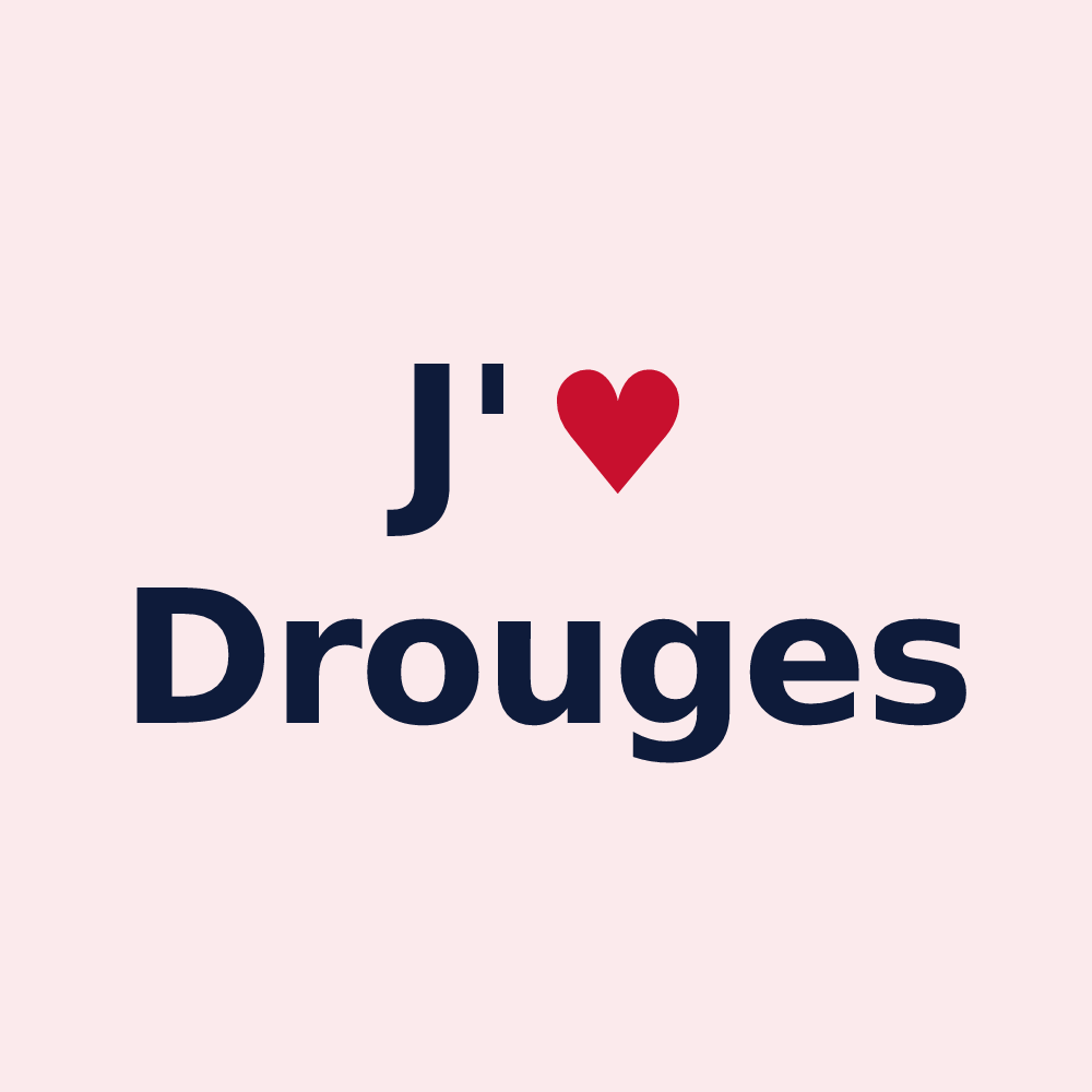 Magnet personnalisé Drouges — design « J'aime Drouges » imprimé sur le magnet