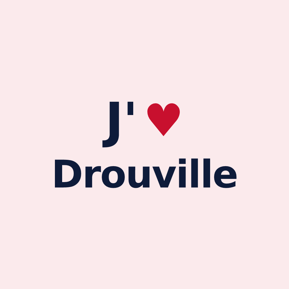 Magnet personnalisé Drouville — design J'aime Drouville