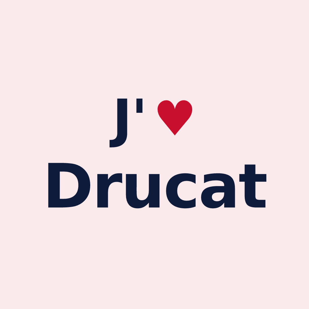 Magnet personnalisé Drucat — design J'aime Drucat
