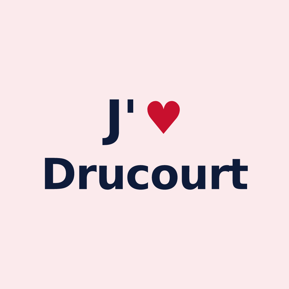 Magnet personnalisé Drucourt — design J'aime Drucourt