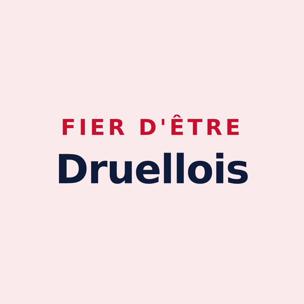Magnet « Fier d'être Druellois » — design pour Druelle Balsac