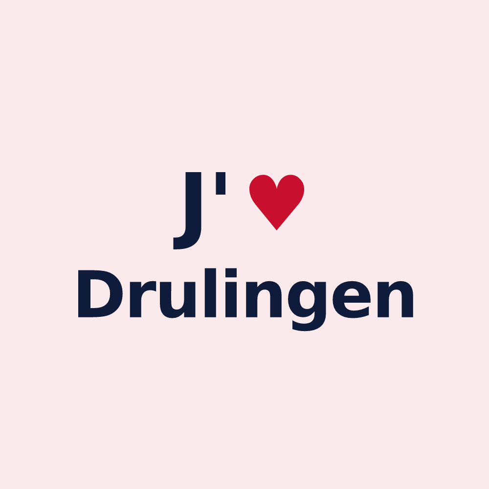 Magnet personnalisé Drulingen — design J'aime Drulingen