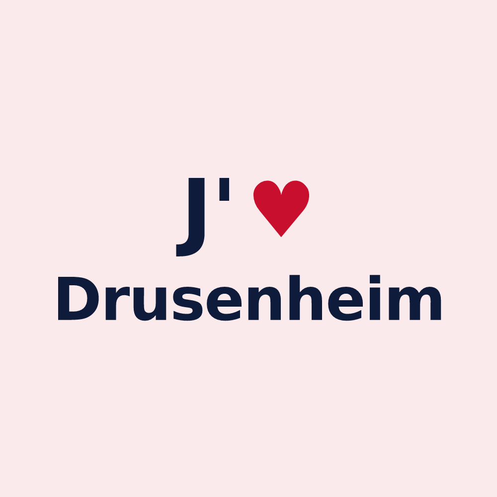 Magnet personnalisé Drusenheim — design J'aime Drusenheim
