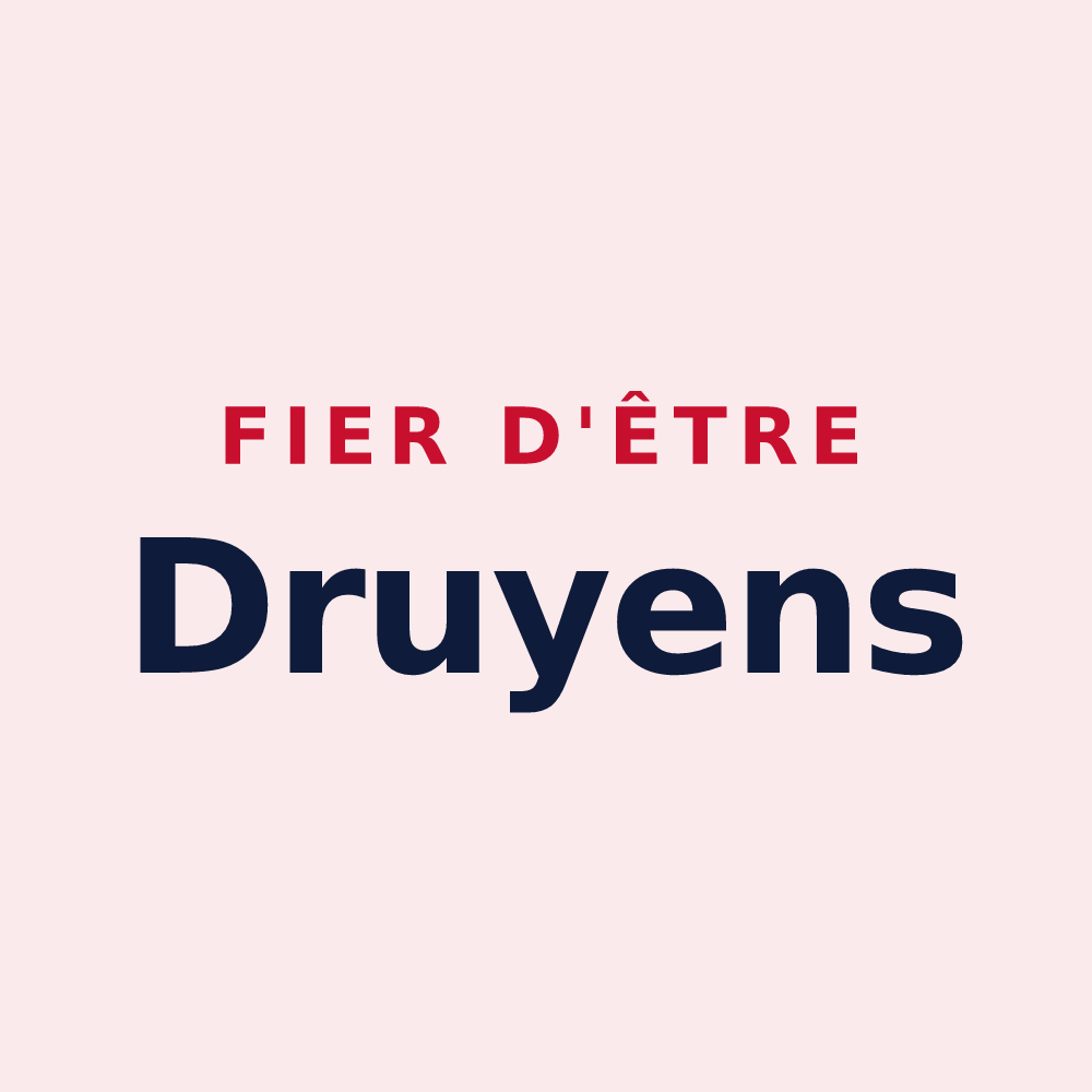 Magnet « Fier d'être Druyens » — design pour Druye