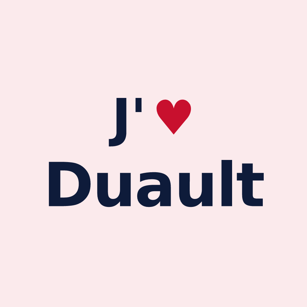 Magnet personnalisé Duault — design J'aime Duault
