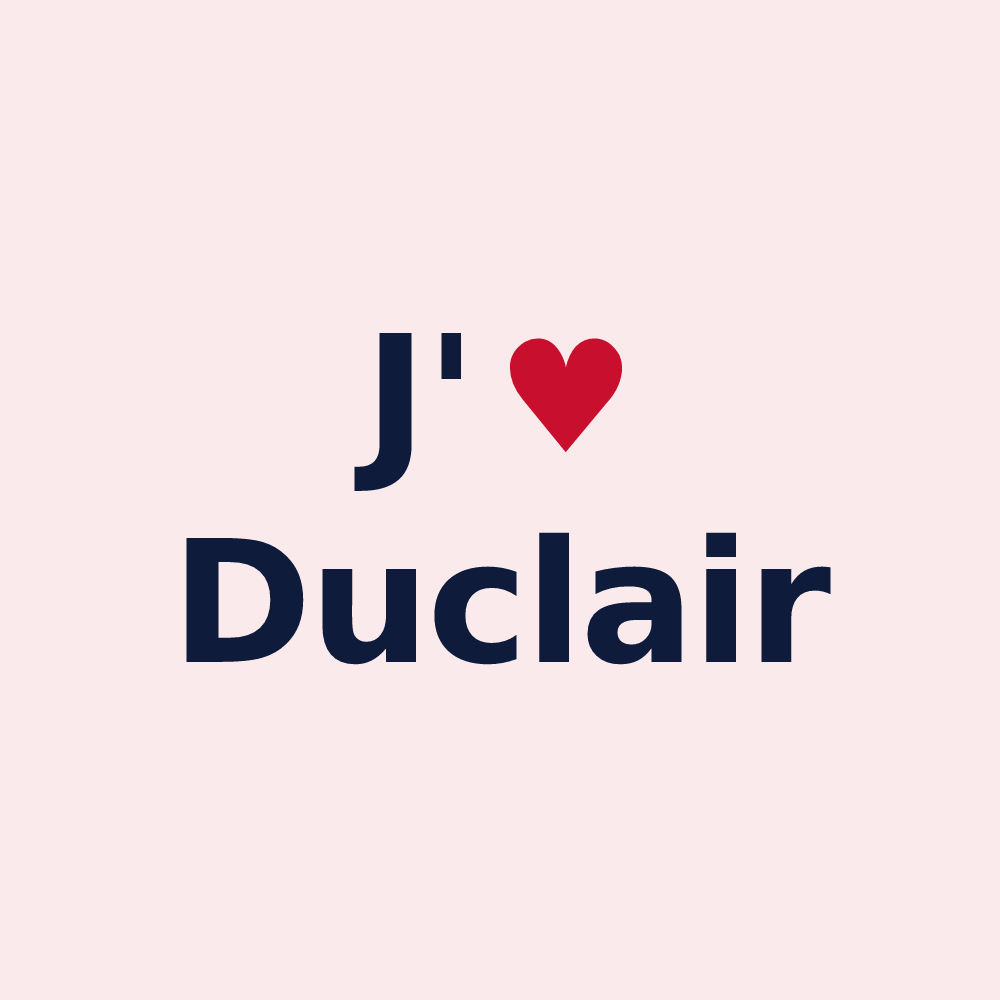 Magnet personnalisé Duclair — design J'aime Duclair