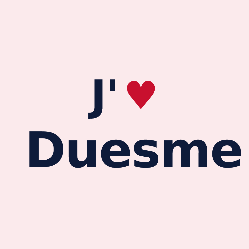 Magnet personnalisé Duesme — design J'aime Duesme
