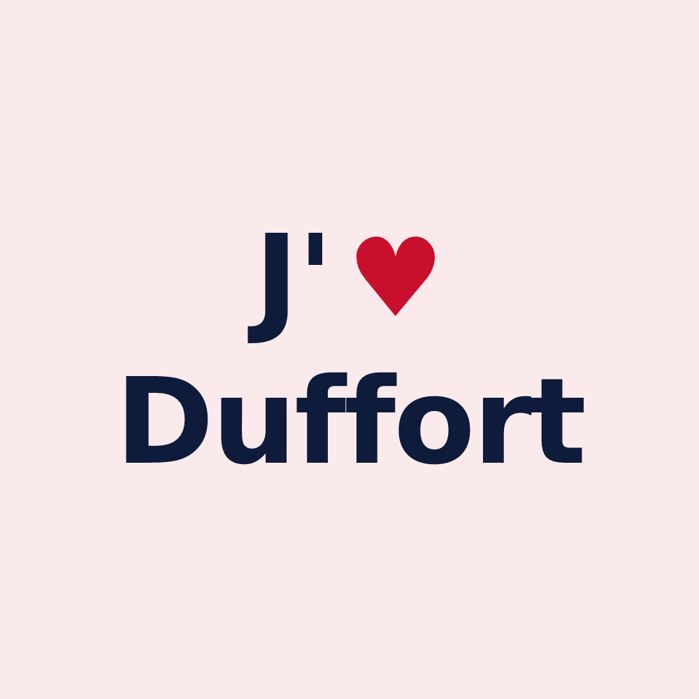 Magnet personnalisé Duffort — design J'aime Duffort