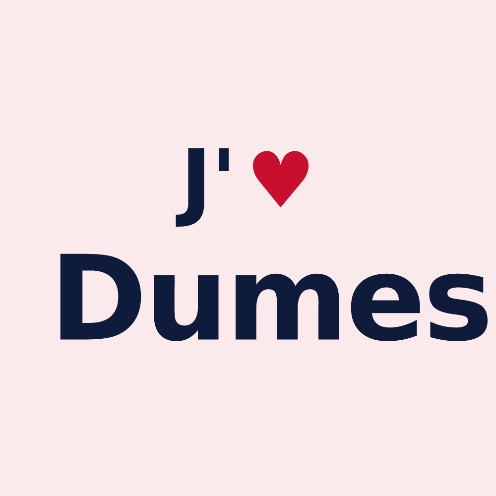 Magnet personnalisé Dumes — design J'aime Dumes