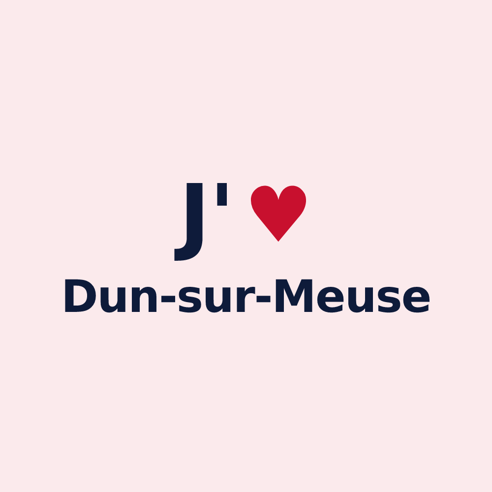 Magnet personnalisé Dun-sur-Meuse — design J'aime Dun-sur-Meuse