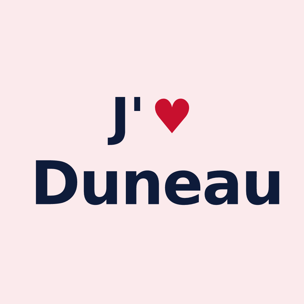 Magnet personnalisé Duneau — design J'aime Duneau