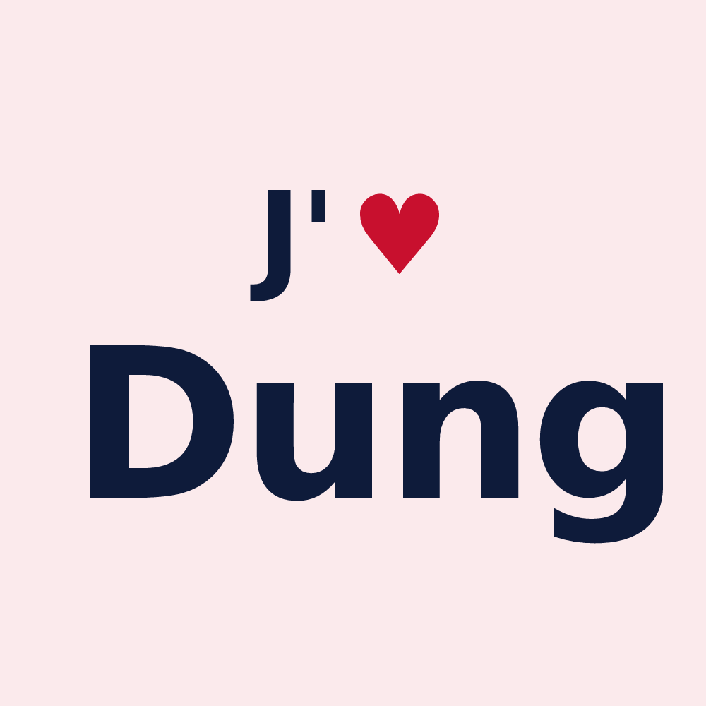 Magnet personnalisé Dung — design J'aime Dung