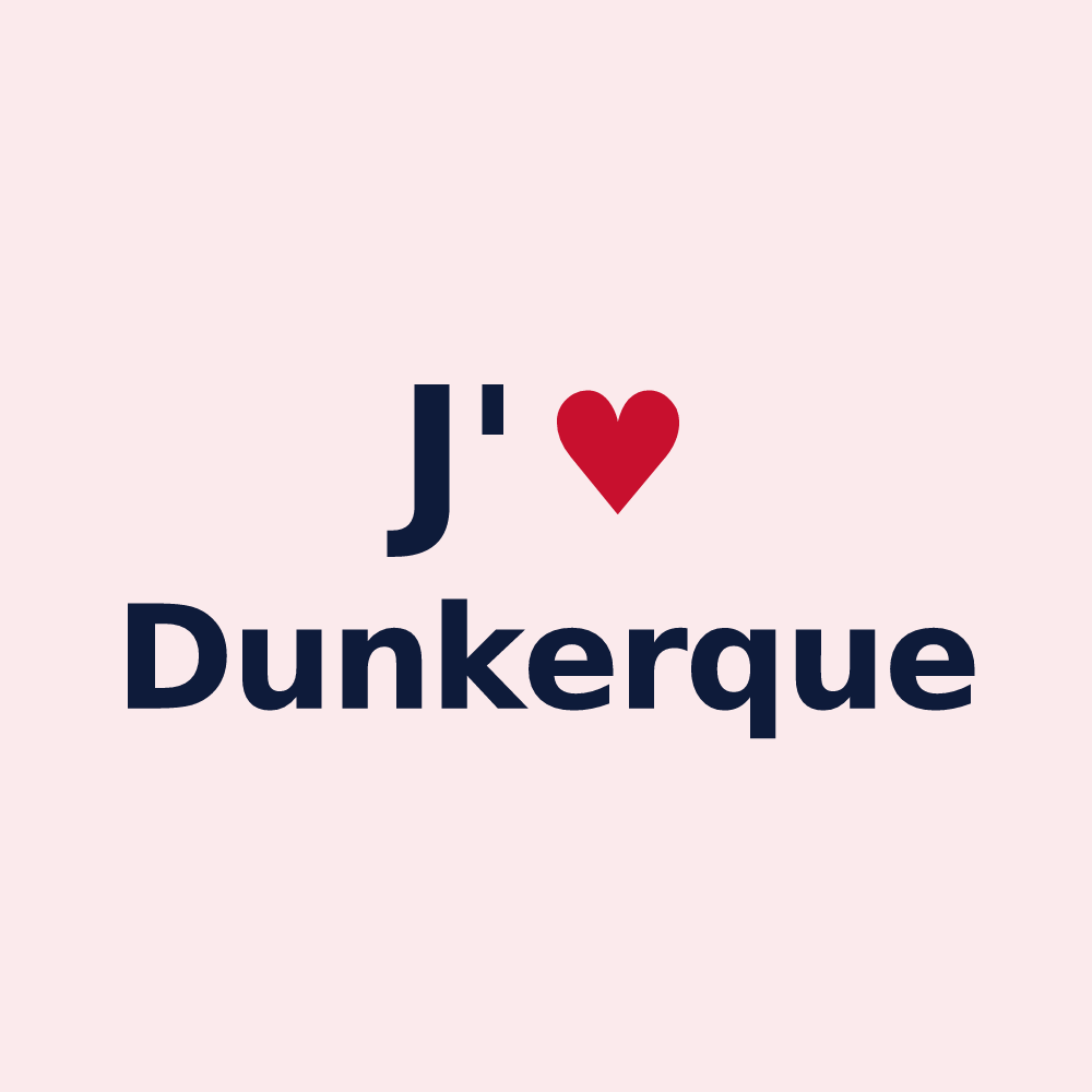 Magnet personnalisé Dunkerque — design J'aime Dunkerque