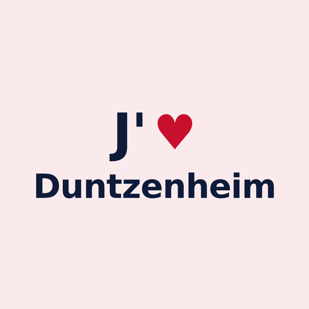 Magnet personnalisé Duntzenheim — design J'aime Duntzenheim