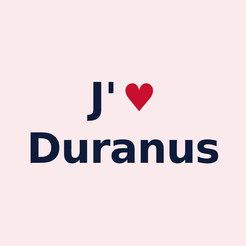 Magnet personnalisé Duranus — design J'aime Duranus