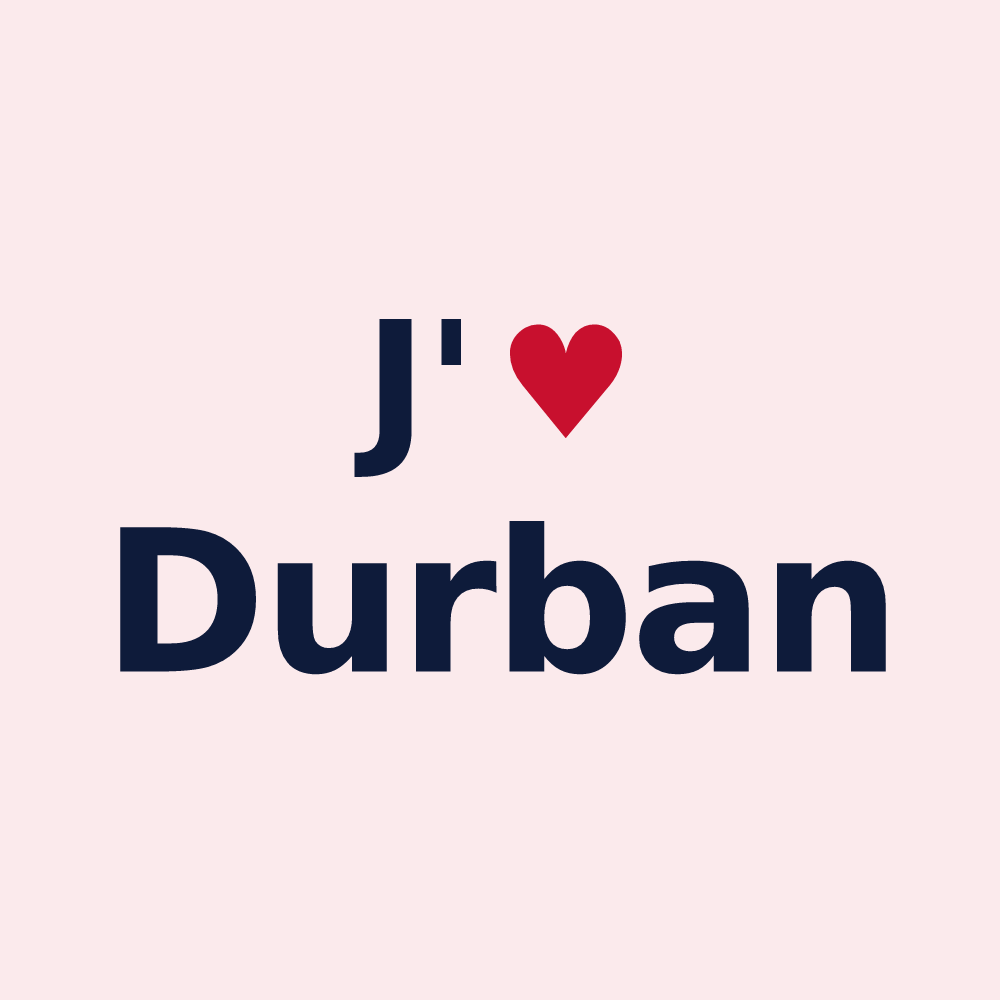 Magnet personnalisé Durban — design J'aime Durban