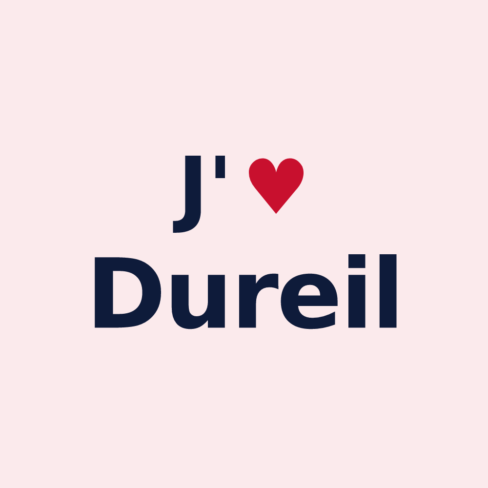 Magnet personnalisé Dureil — design J'aime Dureil