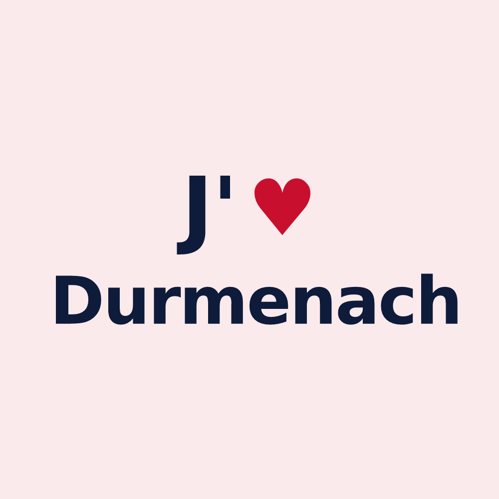Magnet personnalisé Durmenach — design J'aime Durmenach