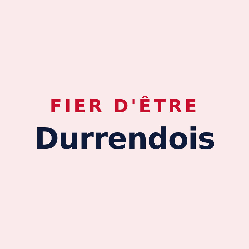 Magnet « Fier d'être Durrendois » — design pour Durningen