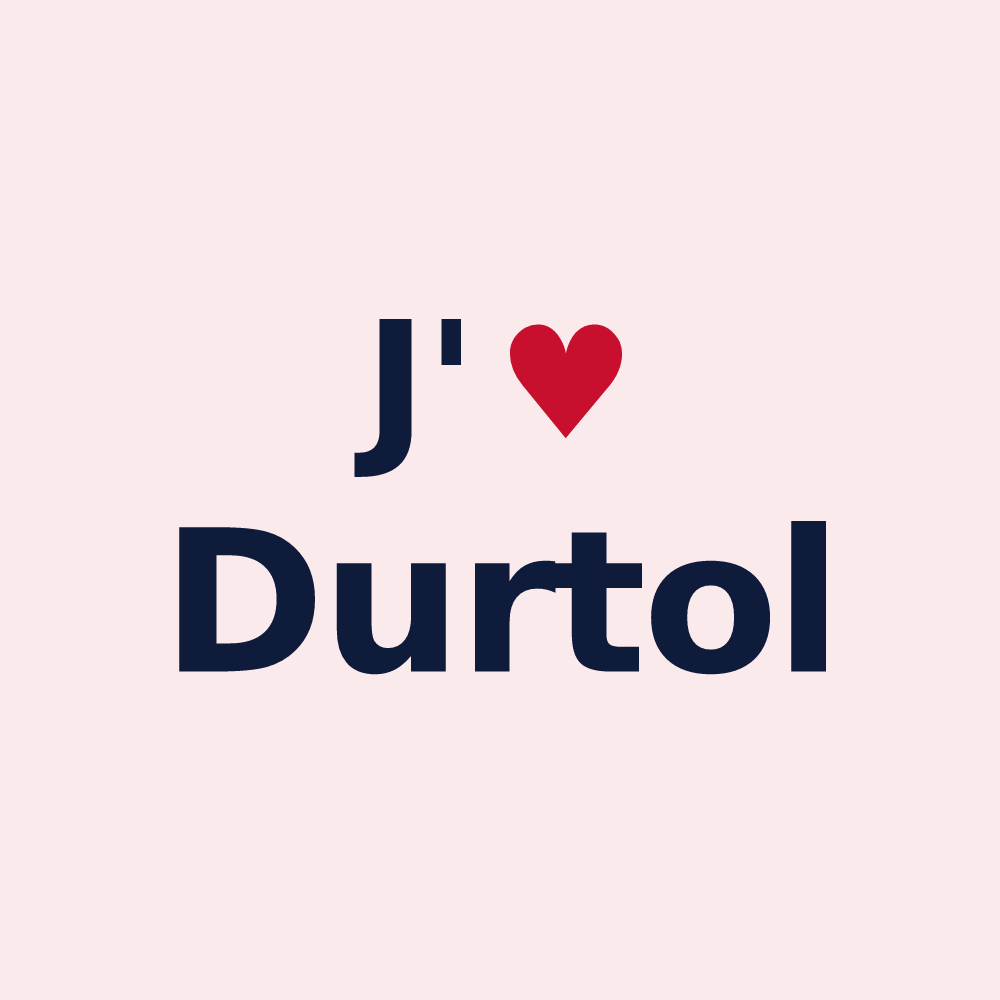 Magnet personnalisé Durtol — design J'aime Durtol