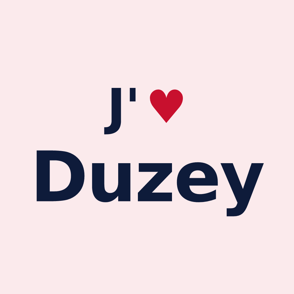 Magnet personnalisé Duzey — design J'aime Duzey