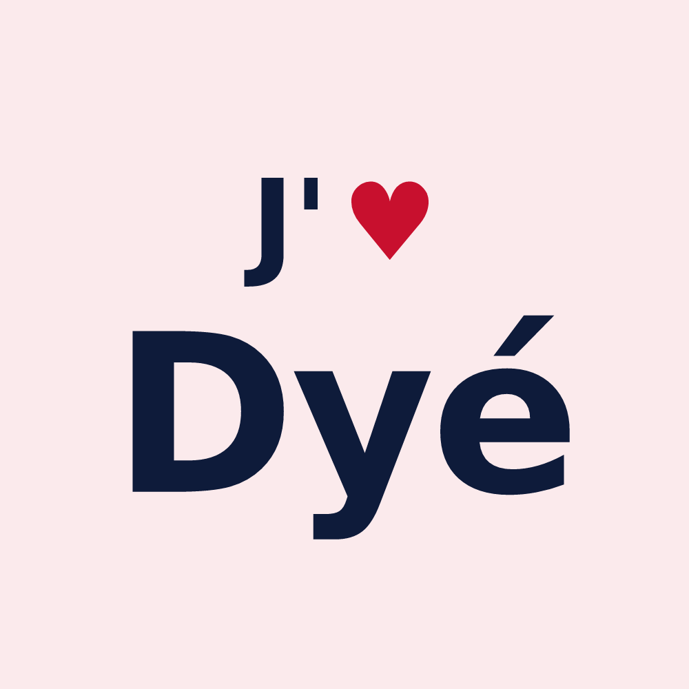 Magnet personnalisé Dyé — design J'aime Dyé