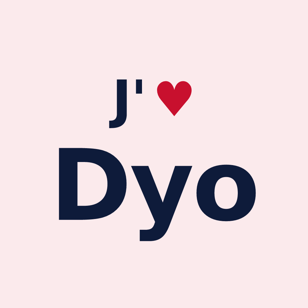Magnet personnalisé Dyo — design J'aime Dyo