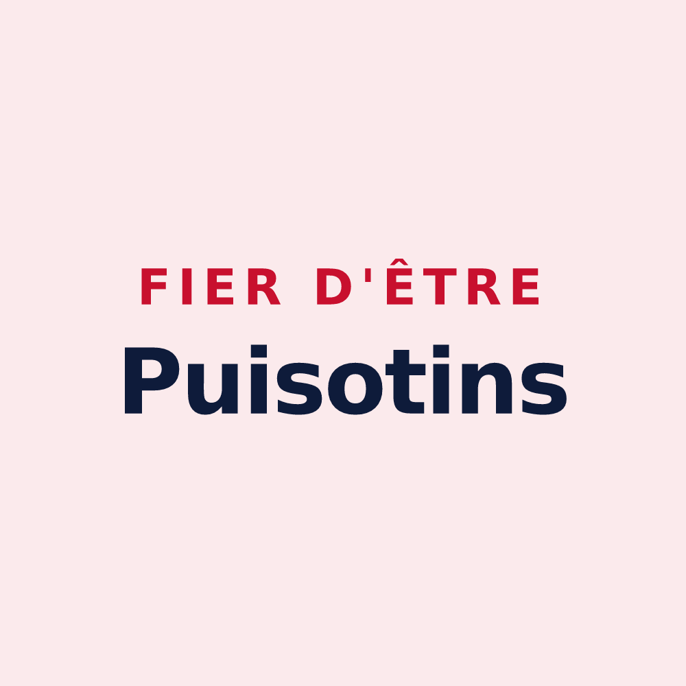 Magnet « Fier d'être Puisotins » — design pour Eaux-Puiseaux