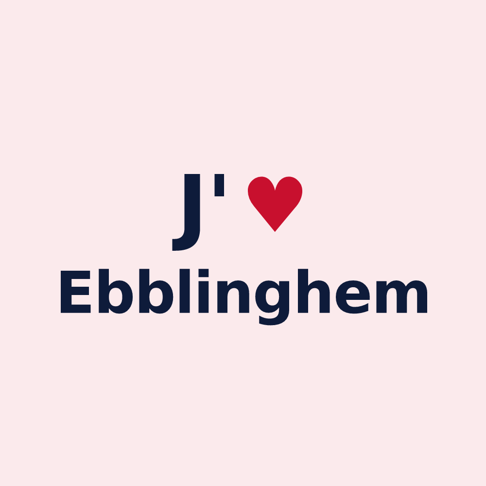 Magnet personnalisé Ebblinghem — design J'aime Ebblinghem