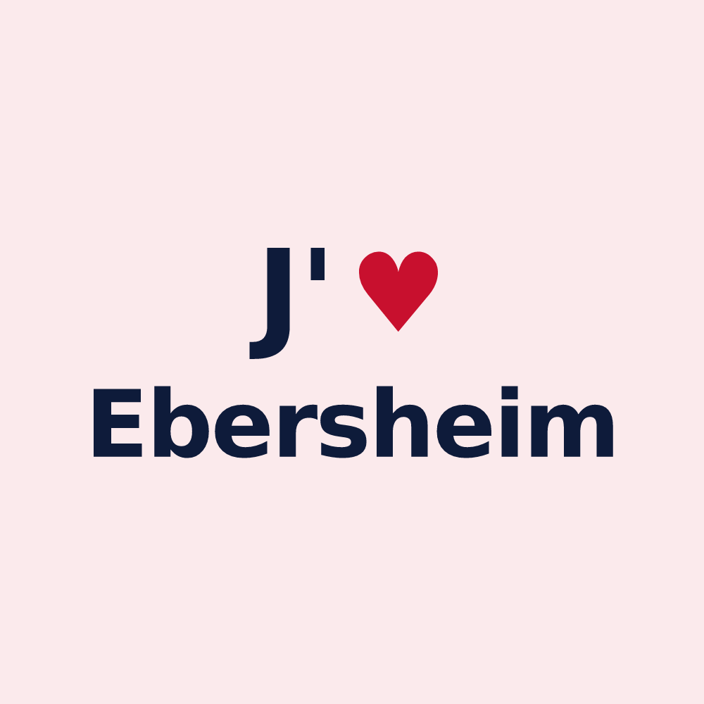 Magnet personnalisé Ebersheim — design J'aime Ebersheim