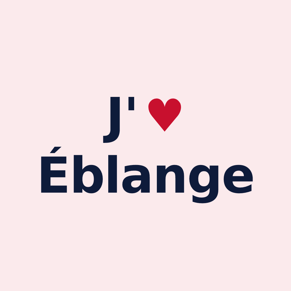 Magnet personnalisé Éblange — design J'aime Éblange
