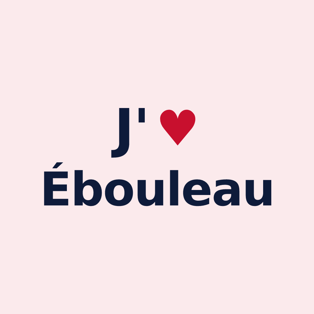 Magnet personnalisé Ébouleau — design J'aime Ébouleau