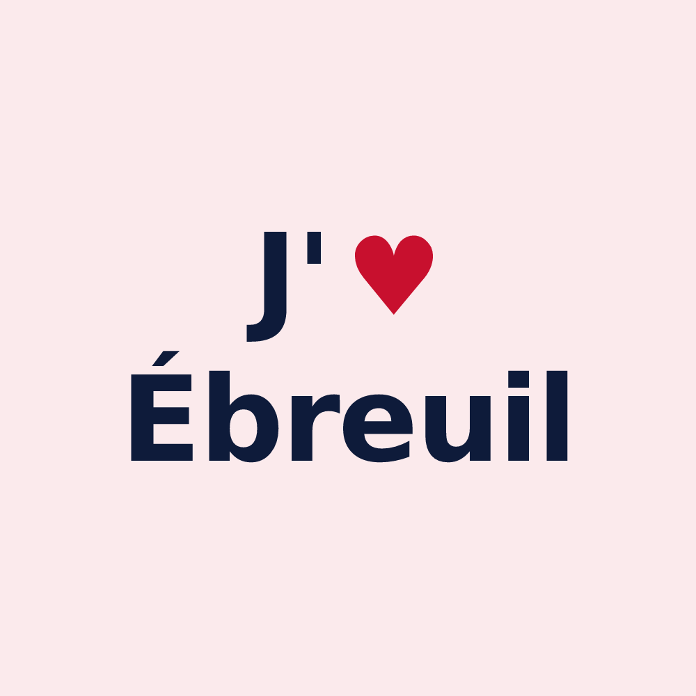 Magnet personnalisé Ébreuil — design J'aime Ébreuil